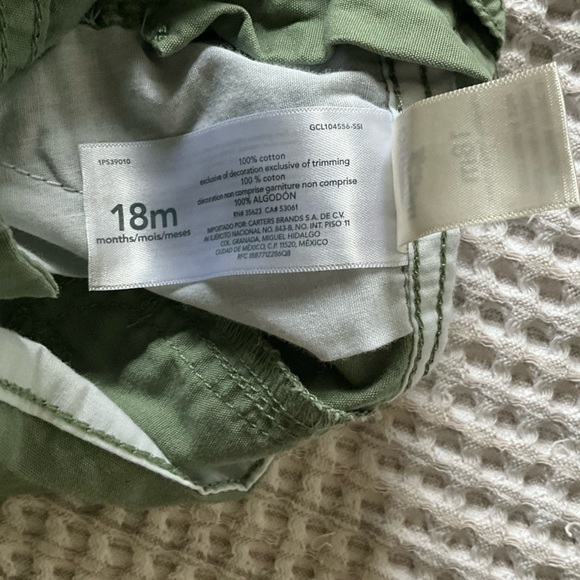 NWOT 2 piece set Oshkosh Overalls + Button Down bodysuit shirt, 18 mo, MSRP $70 - Picture 14 of 15